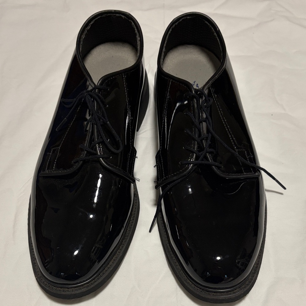 Bates Men's Glossy Black Oxfords Dress Shoes for Formal Events
